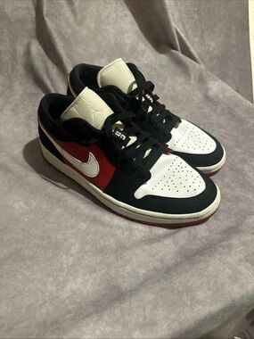 Nike Air Jordan 1 Low - White, Black & Red